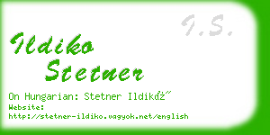 ildiko stetner business card